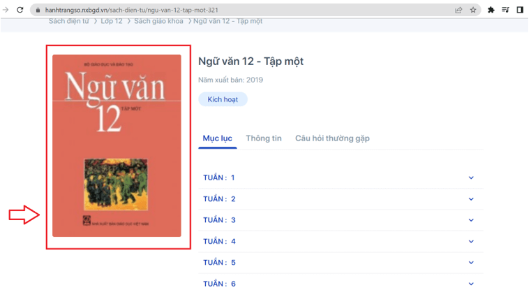 Sách Ngữ văn 12 (ảnh 1)