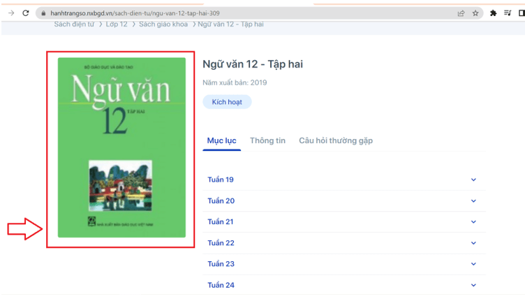 Sách Ngữ văn 12 (ảnh 1)