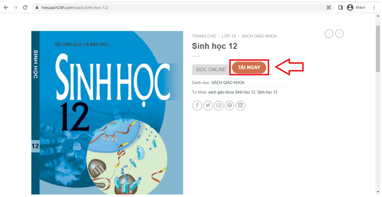 Sách Sinh học 12 (ảnh 1)