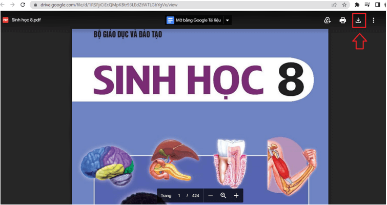 Sách Sinh học 8 (ảnh 1)