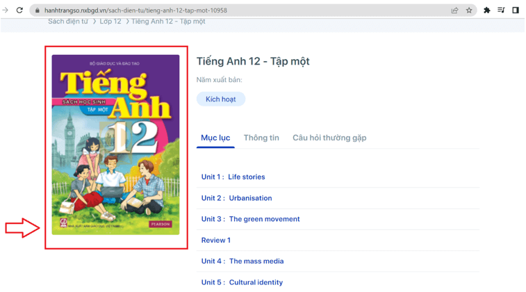 Sách Tiếng Anh 12 (ảnh 1)