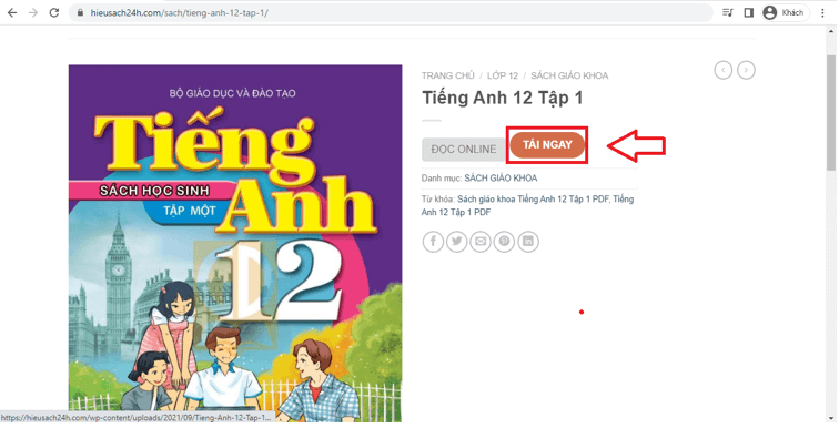 Sách Tiếng Anh 12 (ảnh 1)