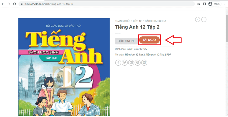 Sách Tiếng Anh 12 (ảnh 1)