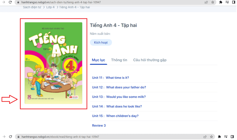 Sách Tiếng Anh lớp 4 (ảnh 1)