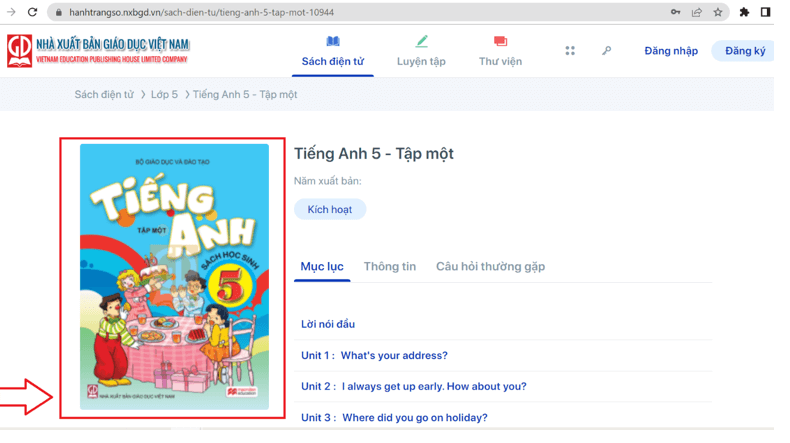 Sách Tiếng Anh lớp 5 (ảnh 1)