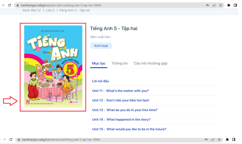 Sách Tiếng Anh lớp 5 (ảnh 1)