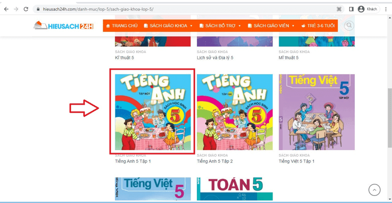 Sách Tiếng Anh lớp 5 (ảnh 1)