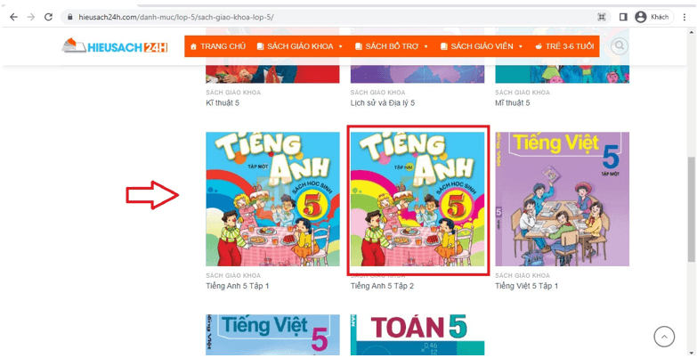 Sách Tiếng Anh lớp 5 (ảnh 1)