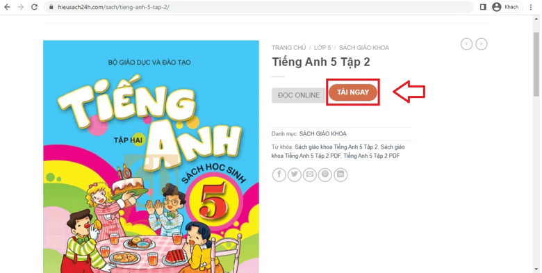 Sách Tiếng Anh lớp 5 (ảnh 1)