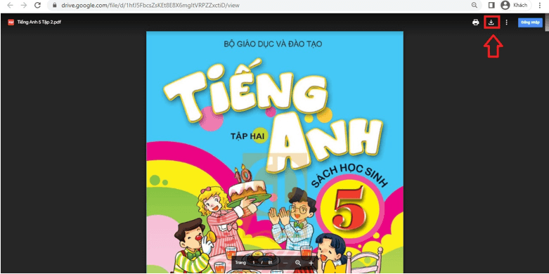 Sách Tiếng Anh lớp 5 (ảnh 1)