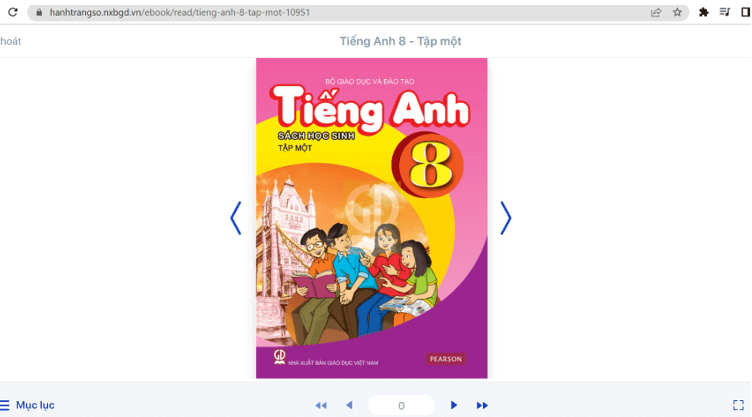 Sách Tiếng Anh 8 (ảnh 1)