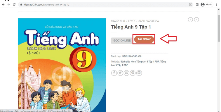 Sách Tiếng Anh 9 (ảnh 1)