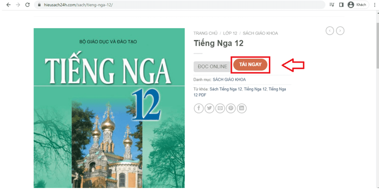 Sách Tiếng Nga 12 (ảnh 1)