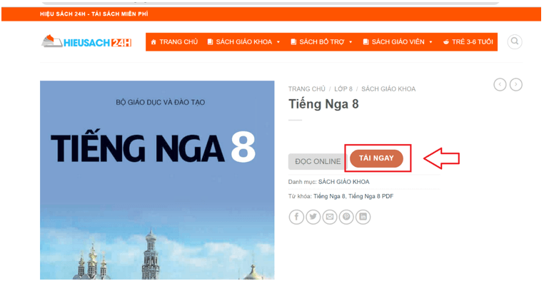 Sách Tiếng Nga 8 (ảnh 1)