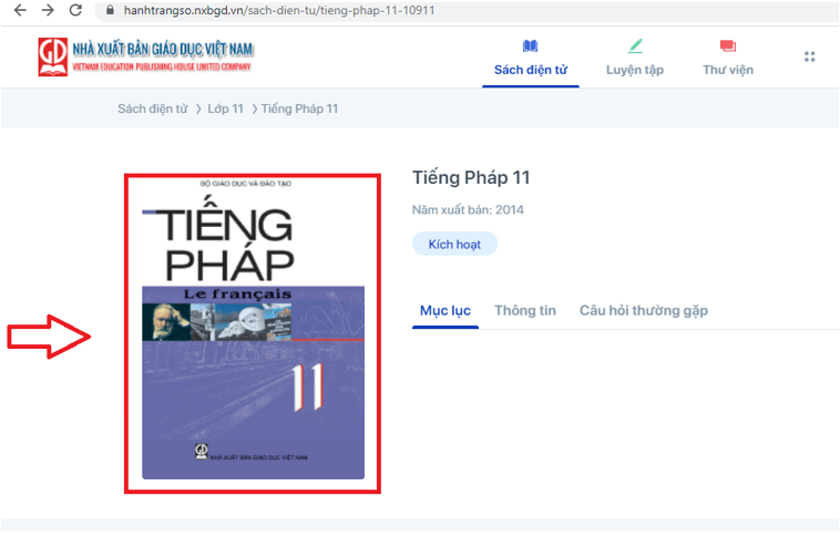 Sách Tiếng Pháp 11 (ảnh 1)