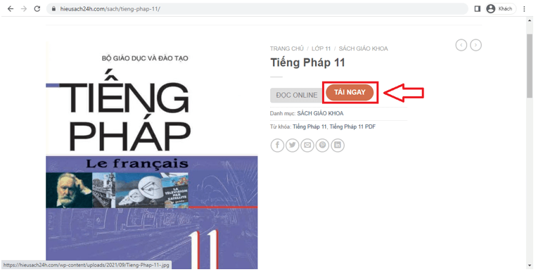 Sách Tiếng Pháp 11 (ảnh 1)