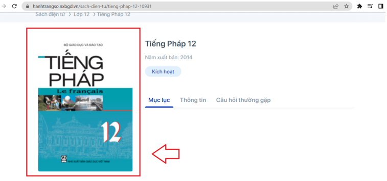 Sách Tiếng Pháp 12 (ảnh 1)