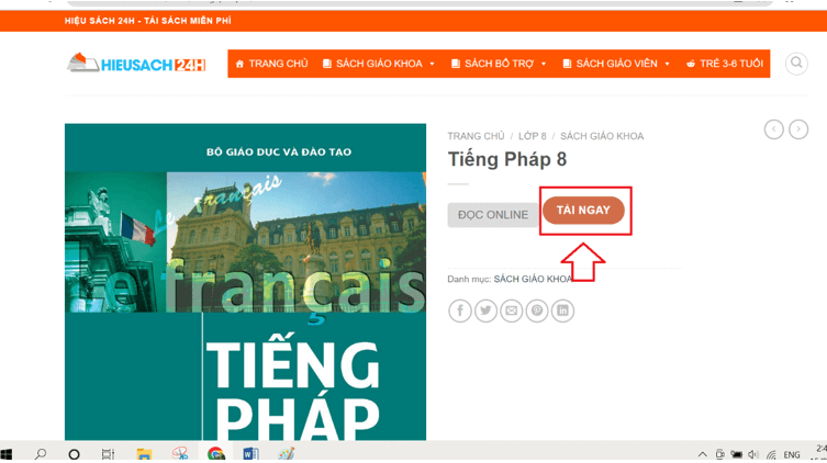 Sách Tiếng Pháp 8 (ảnh 1)