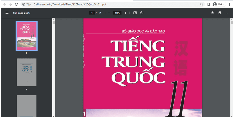 Sách Tiếng Trung Quốc 11 (ảnh 1)