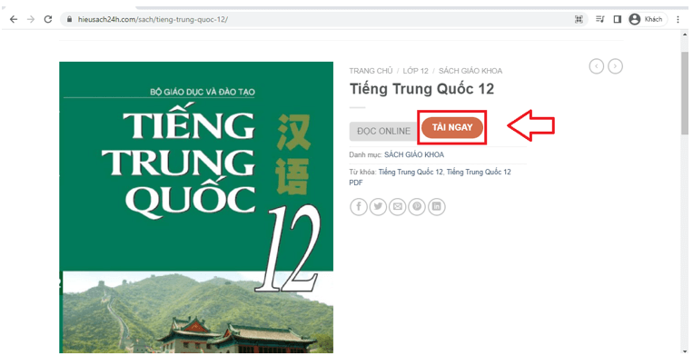 Sách Tiếng Trung Quốc 12 (ảnh 1)