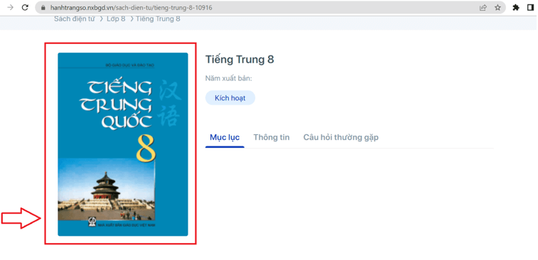 Sách Tiếng Trung Quốc 8 (ảnh 1)