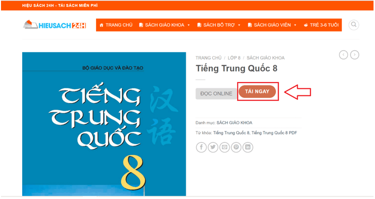 Sách Tiếng Trung Quốc 8 (ảnh 1)