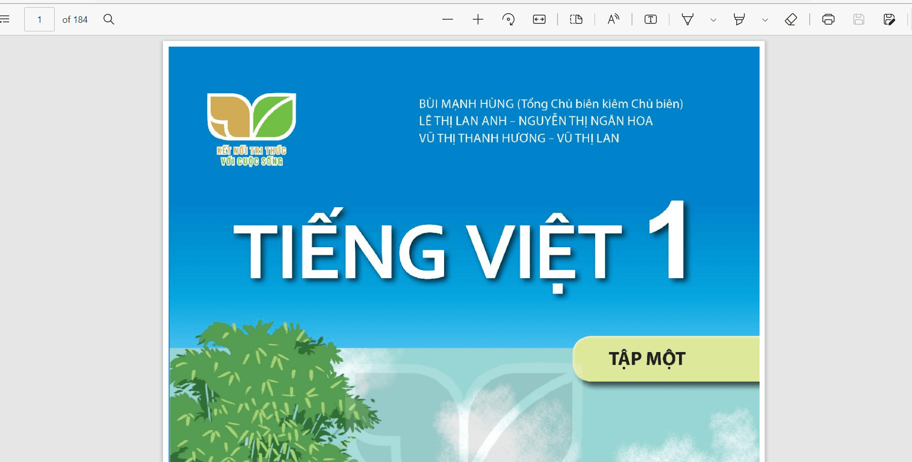 Sách Tiếng Việt lớp 1 Kết nối tri thức