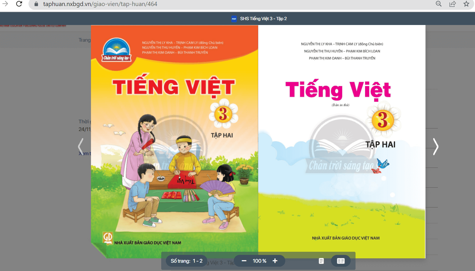 Sách Tiếng Việt lớp 3 Chân trời sáng tạo