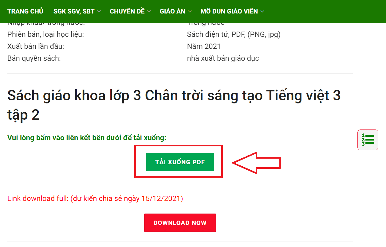 Sách Tiếng Việt lớp 3 Chân trời sáng tạo