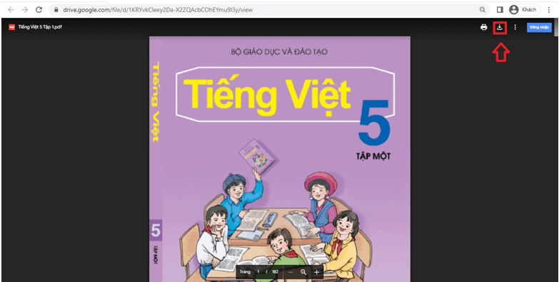 Sách Tiếng Việt lớp 5 (ảnh 1)