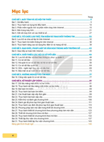Tin học 11 Kết nối tri thức pdf