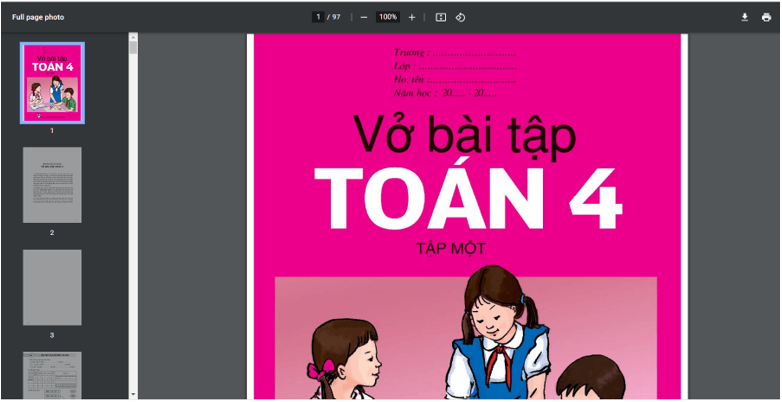 Sách Toán lớp 4 (ảnh 1)