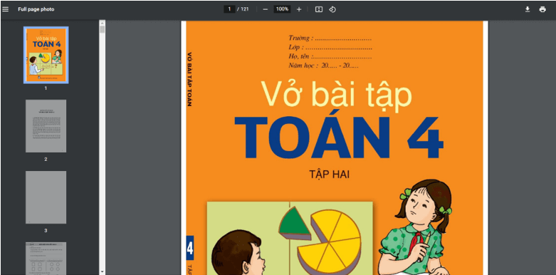 Sách Toán lớp 4 (ảnh 1)