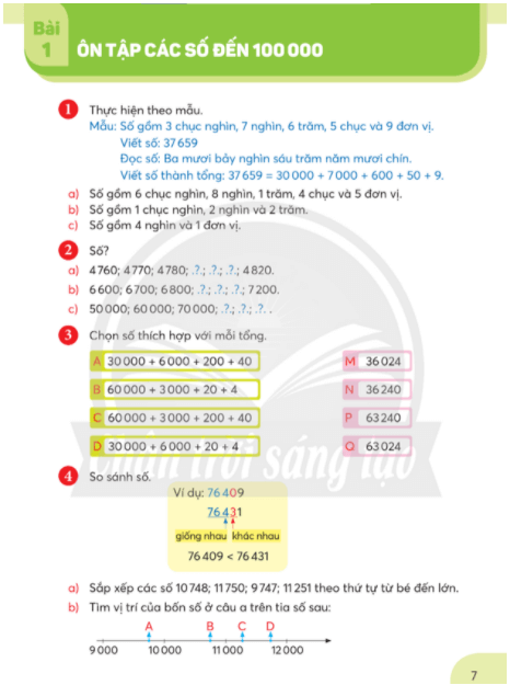 Toán lớp 4 Chân trời sáng tạo Tập 1, Tập 2 pdf