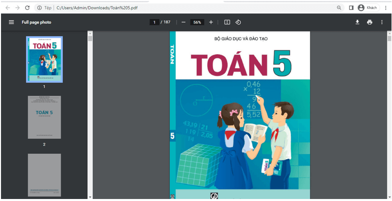 Sách Toán lớp 5 (ảnh 1)