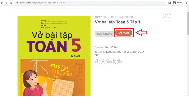 Sách Toán lớp 5 (ảnh 1)