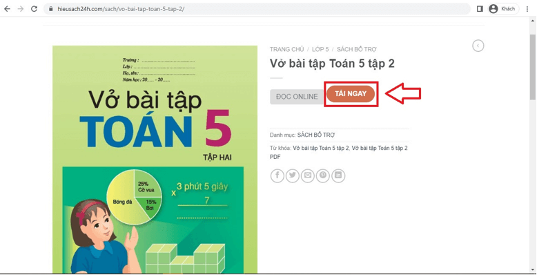 Sách Toán lớp 5 (ảnh 1)