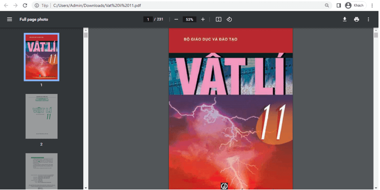 Sách Vật lí 11 (ảnh 1)