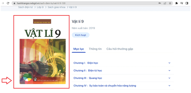 Sách Vật lí 9 (ảnh 1)