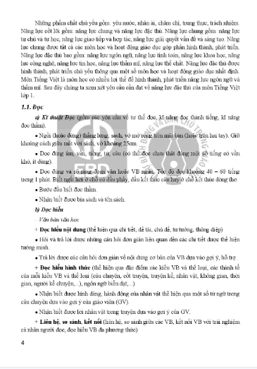 Sách giáo viên Tiếng Việt lớp 1 Vì sự bình đẳng và dân chủ trong giáo dục PDF