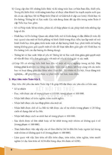 Sách giáo viên Toán lớp 3 Kết nối tri thức PDF