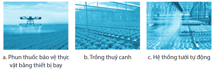 Hãy quan sát các hình ảnh và điền vào bảng dưới đây lợi ích của việc ứng dụng công nghệ cao