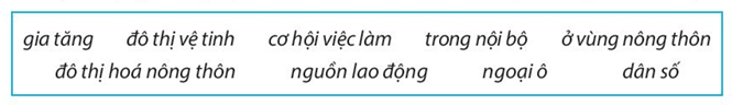 Hãy sử dụng những cụm từ sau để hoàn thành hai đoạn thông tin dưới đây