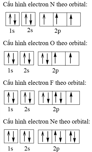 Trong các nguyên tử N, O, F và Ne, nguyên tử có nhiều electron độc thân nhất