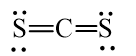 Trong công thức CS2, tổng số cặp electron lớp ngoài cùng của C và S chưa tham gia liên kết là