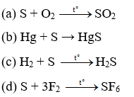 Thực hiện các phản ứng hóa học sau: