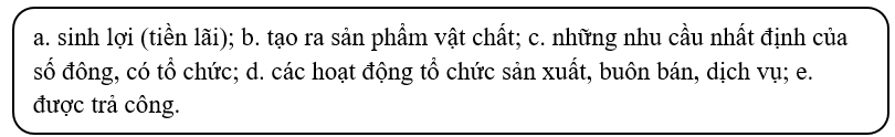 Hãy chọn từ, cụm từ thích hợp trong khung để điền vào chỗ (…) trong những câu sau để được các câu đúng
