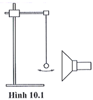 Một quả bóng bàn được treo ở trước loa hình 10.1 trang 26 SBT KHTN 7 (ảnh 1)