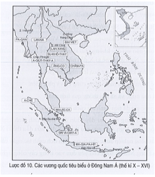 Trong các thế kỉ X - XIV, ở vùng Đông Nam Á lục địa có những vương quốc nào