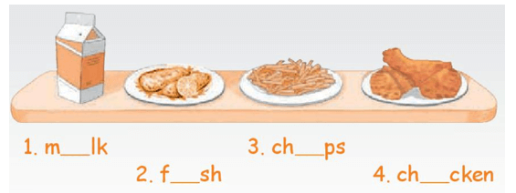 Sách bài tập Tiếng Anh lớp 1 Global Success Unit 5: At the fish and chip shop